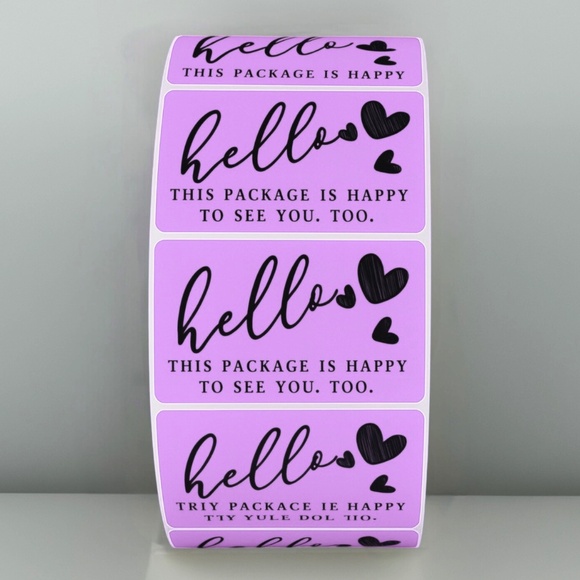 Hello this package is happy to see you too sticker | 8 COLORS TO CHOOSE FROM - Picture 6 of 11